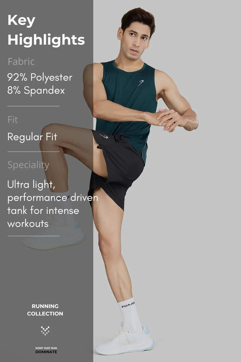 Ember Running Tank Bottle Green by Fuaark Nz