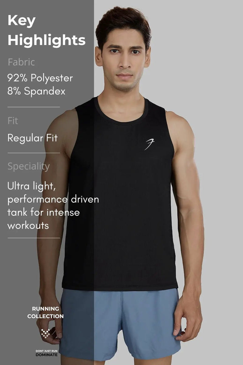 Ember Running Tank Black by Fuaark Nz