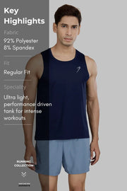 Ember Running Tank Navy by Fuaark Nz