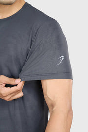 Checks Running T-shirt Grey by Fuaark Nz