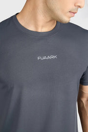 Checks Running T-shirt Grey by Fuaark Nz