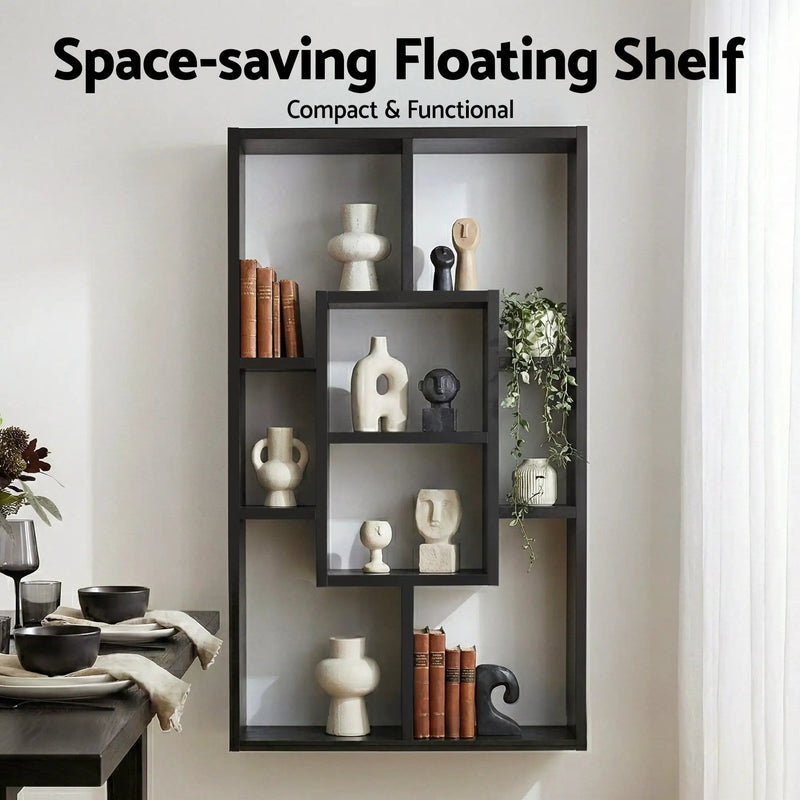 SportZone.co.nz Furniture > Living Room > Bookcases & Shelves Artiss Floating Wall Shelves Bookshelf Black Artiss Floating Wall Shelves Bookshelf Black