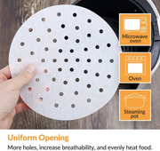 200PCS Air Fryer Liners Perforated Parchment Paper Round Non-stick by salelink.co.nz