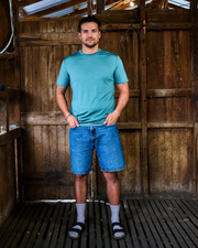 Men's Crew Short Sleeve T-shirt - 100% Merino Wool, Fern Green by Merino 365 NZ