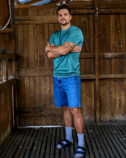 Men's Crew Short Sleeve T-shirt - 100% Merino Wool, Fern Green by Merino 365 NZ