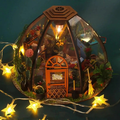 Poppy Gifts Gift DIY Miniature Greenhouse Garden Kit With LED Light DIY Miniature Greenhouse Garden Kit With LED Light