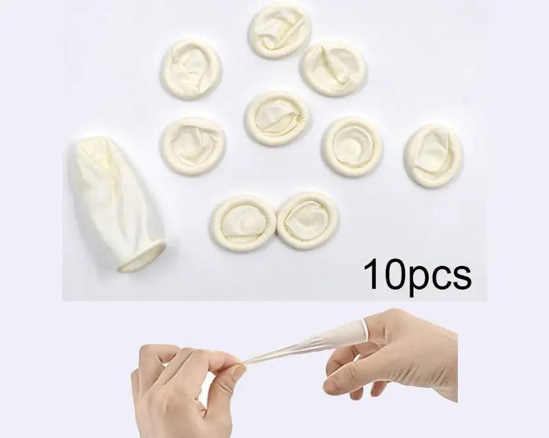 Disposable Finger Gloves / Finger Cots Pack of 20 Durable Rubber Fingertips Protectors for Cleaning, Repairing and Painting by Resin Art NZ