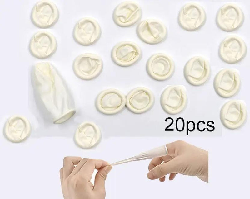 Resin Art NZ Resin Tools Disposable Finger Gloves / Finger Cots Pack of 20 Durable Rubber Fingertips Protectors for Cleaning, Repairing and Painting Disposable Finger Gloves / Finger Cots Pack of 20 Durable Rubber Fi...