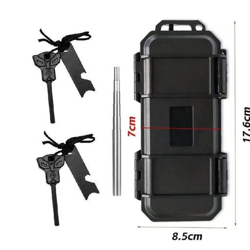 g8buynz Two Fire Starters With Lanyards In Waterproof Hard Case Outdoor Kit Two Fire Starters With Lanyards Waterproof Case Kit