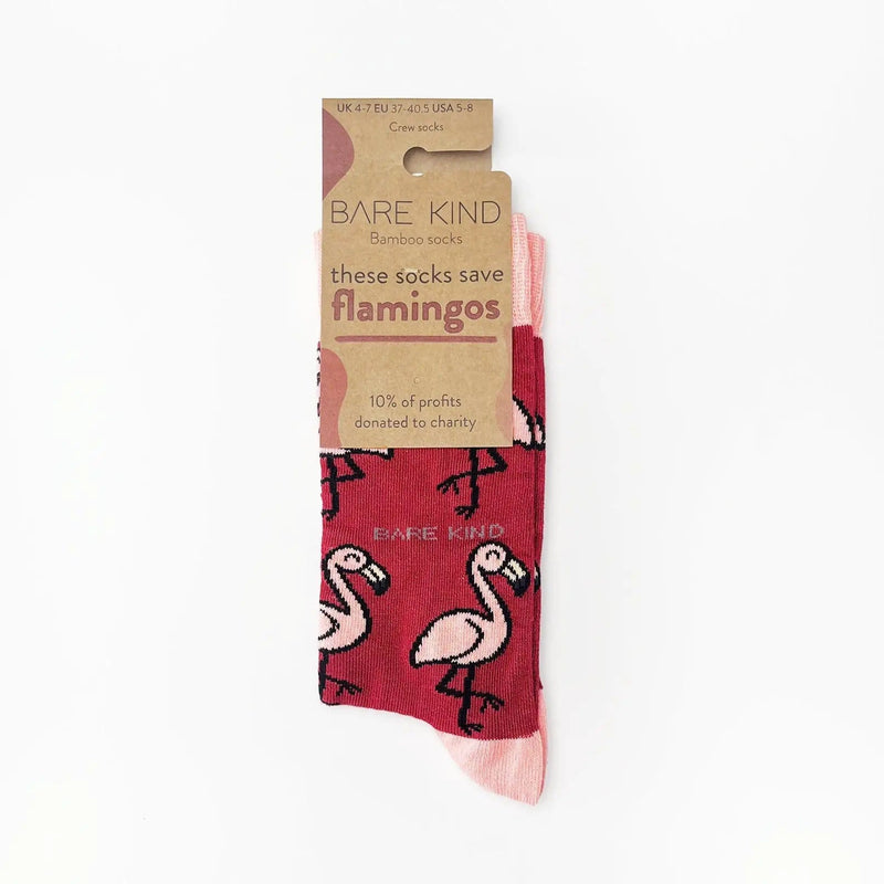Barekind NZ Socks Save the Flamingos Bamboo Socks Save the Flamingos Bamboo Socks