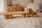 Wooden Flat Back Truck - QToys | Wooden Toy NZ by Curious Moonbeam
