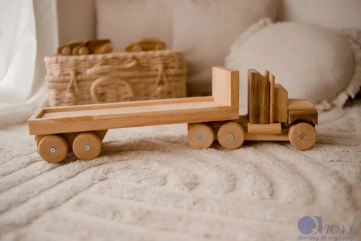 Wooden Flat Back Truck - QToys | Wooden Toy NZ by Curious Moonbeam
