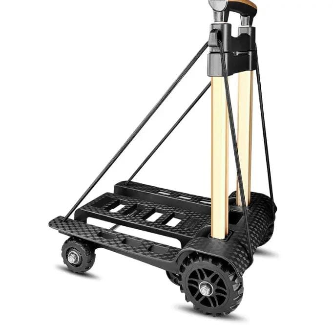 g8buynz Foldable 4-Wheel Hand Trolley Cart with Adjustable Handle, Compact Folding Platform Cart Foldable 4-Wheel Hand Trolley Cart with Adjustable Handle, Compact Folding Platform Cart