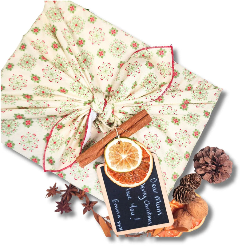 Waste Free Celebrations Furoshiki Wrapping Cloths Folk Blomsterkunst - 4 Furoshiki Gift Wraps Folk Blomsterkunst - 4 Furoshiki Gift Wraps