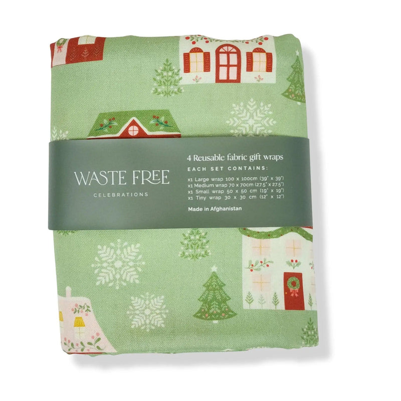 Waste Free Celebrations Furoshiki Wrapping Cloths Folk Julandsby - 4 Furoshiki Gift Wraps Folk Julandsby - 4 Furoshiki Gift Wraps