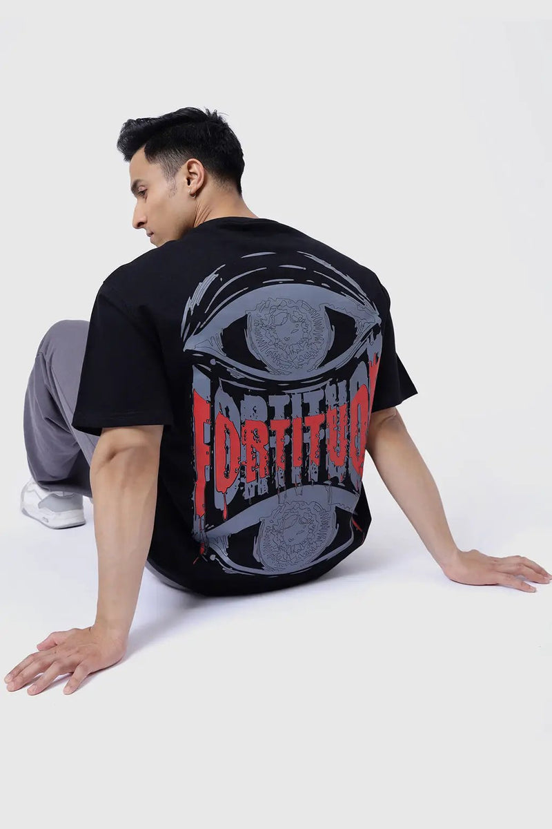 Fortitude Oversized T-shirt Black by Fuaark Nz