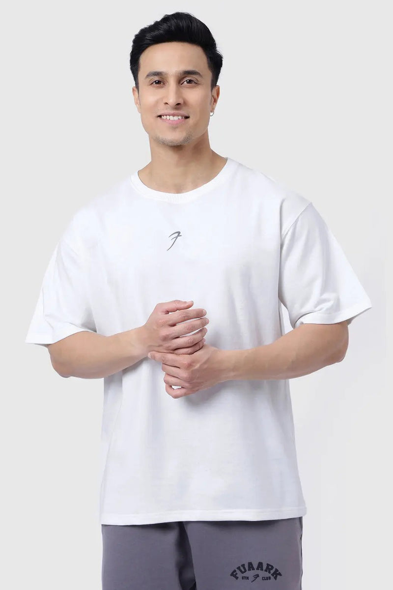Fortitude Oversized T-shirt White by Fuaark Nz