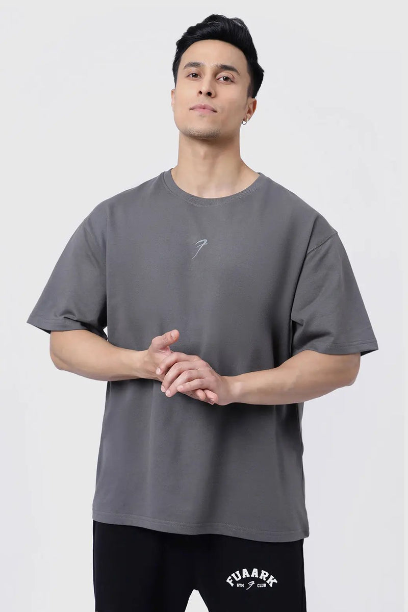 Fortitude Oversized T-shirt Dark Grey by Fuaark Nz
