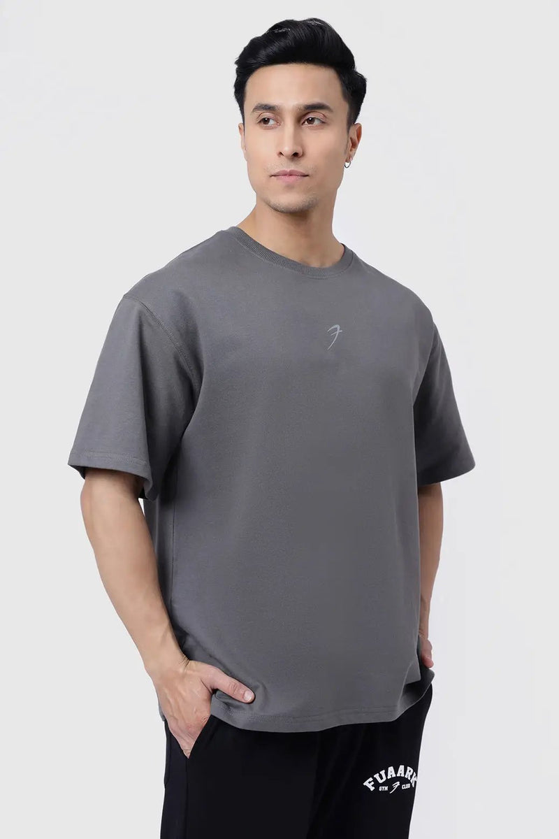 Fortitude Oversized T-shirt Dark Grey by Fuaark Nz