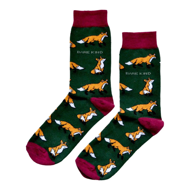Save the Foxes Bamboo Socks by Barekind NZ