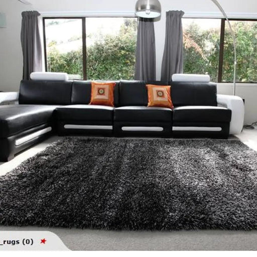 Storm Black Rug 2.3x1.6m by Kiwi Grab