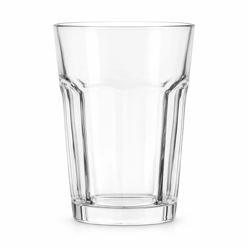 Frankly Cotton Clear Faceted Toughened Glass Tumbler 473ml by Nest & Stem Homewares