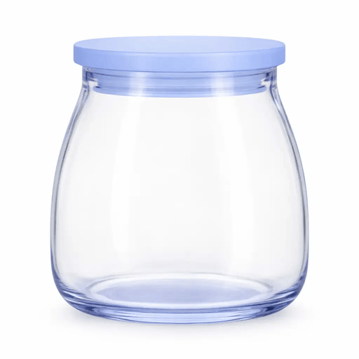 Nest & Stem Homewares Glass Storage Frankly Cotton Clear Glass Storage Jar 500ml Frankly Cotton Clear Glass Storage Jar 500ml