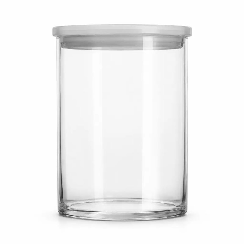 Frankly Cotton Clear Glass Storage Jar 950ml by Nest & Stem Homewares
