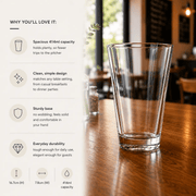 Frankly Cotton Clear Toughened Glass Tumbler 414ml by Nest & Stem Homewares
