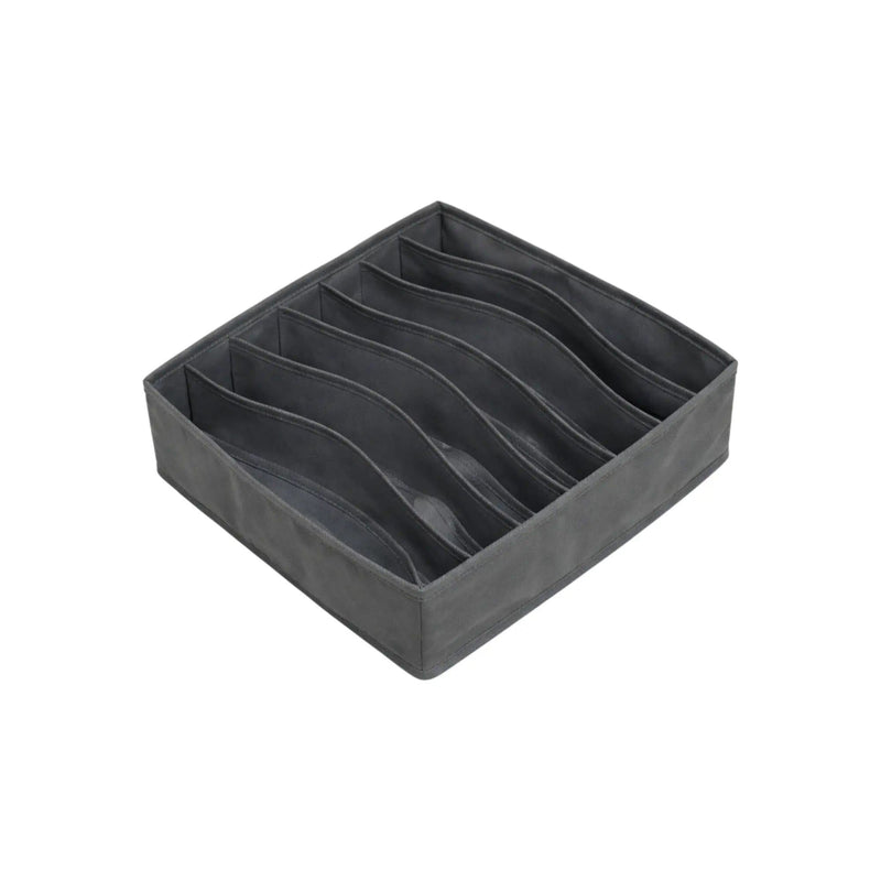 Frankly Cotton Fabric Drawer Organiser – Charcoal by Nest & Stem Homewares
