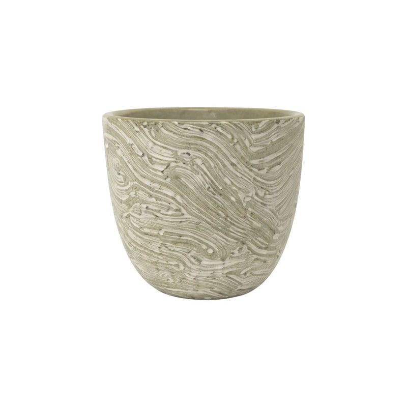 Frankly Cotton Textured Marble Ceramic Pot by Nest & Stem Homewares