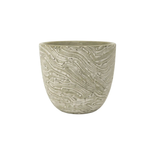Frankly Cotton Textured Marble Ceramic Pot by Nest & Stem Homewares