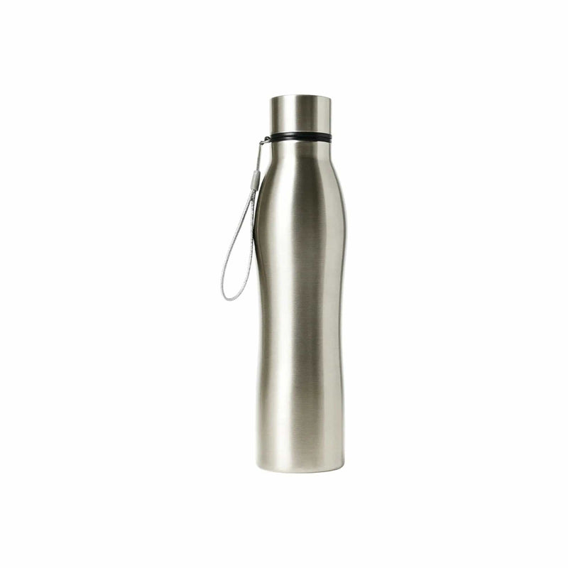 Frankly Cotton 29cm x 8cm Stainless Steel Drinking Bottle 1L by Nest & Stem Homewares