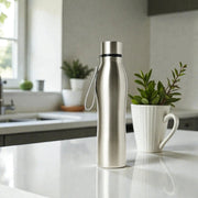 Frankly Cotton 29cm x 8cm Stainless Steel Drinking Bottle 1L by Nest & Stem Homewares
