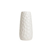 Frankly Cotton Ceramic Tall Hammered Vase by Nest & Stem Homewares