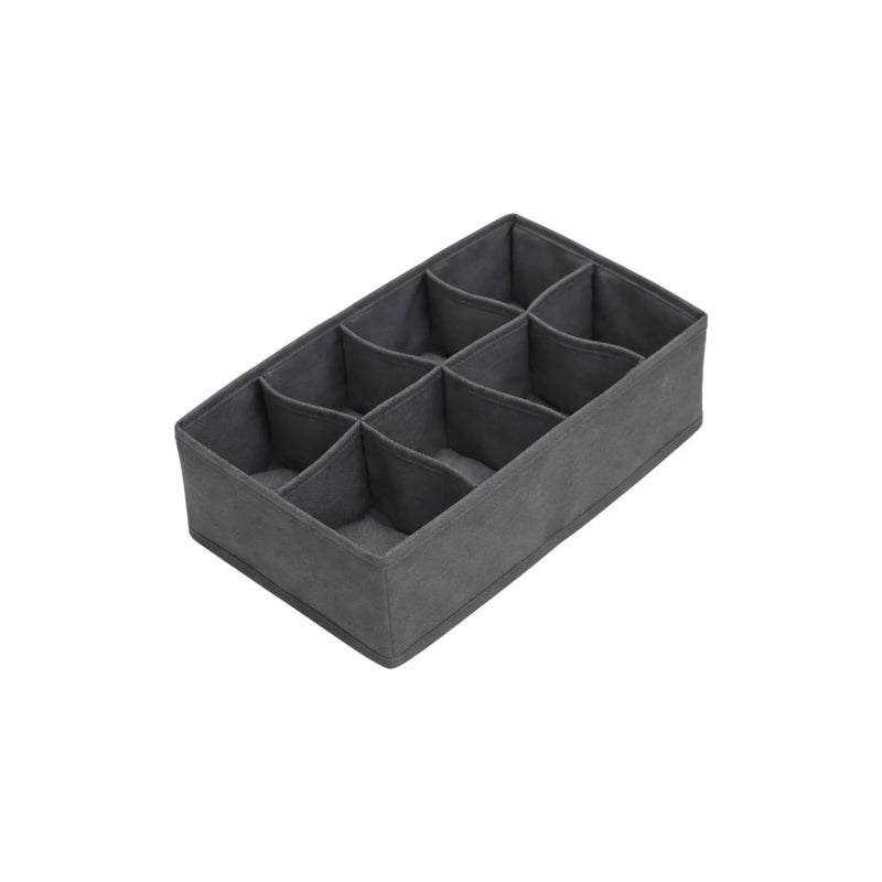 Frankly Cotton Fabric Drawer Organiser – Charcoal by Nest & Stem Homewares