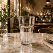 Frankly Cotton Clear Faceted Toughened Glass Tumbler 473ml by Nest & Stem Homewares