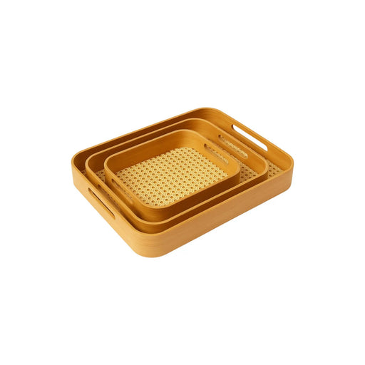 Frankly Cotton Rattan & Bamboo Serving Trays by Nest & Stem Homewares