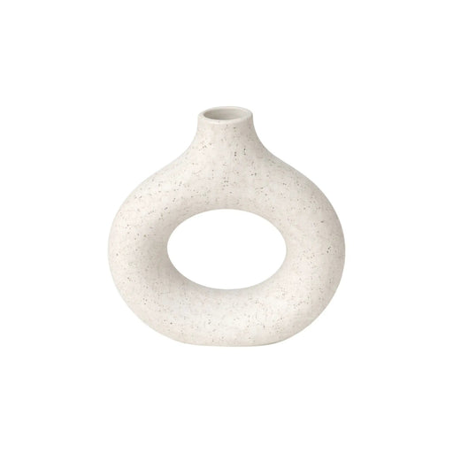 Frankly Cotton Speckled Ceramic Arch Vase by Nest & Stem Homewares