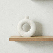 Frankly Cotton Textured Ceramic Ring Vase by Nest & Stem Homewares