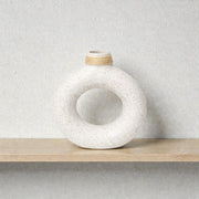 Frankly Cotton Textured Ring Ceramic Vase by Nest & Stem Homewares