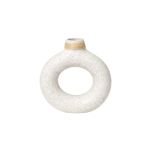 Frankly Cotton Textured Ring Ceramic Vase by Nest & Stem Homewares