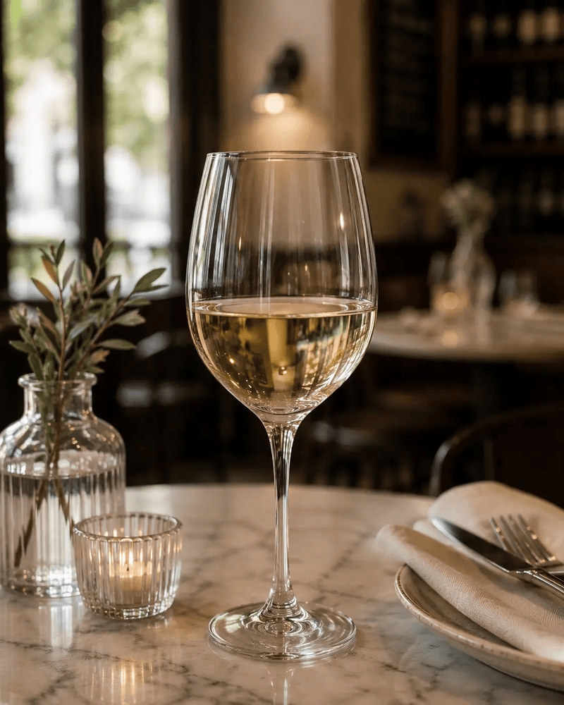 Frankly Cotton Clear Wine Toughened Glass 325ml by Nest & Stem Homewares