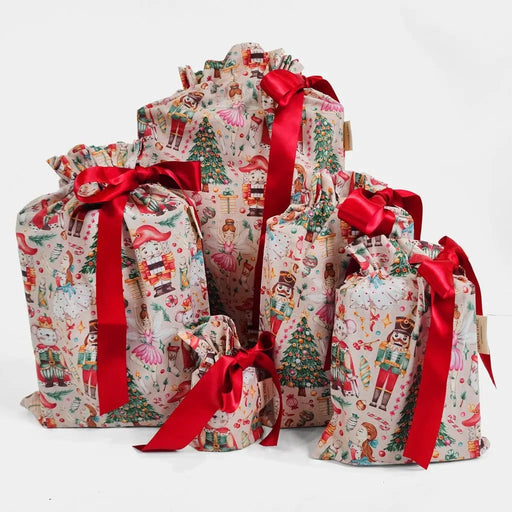 Waste Free Celebrations Fabric Gift Bags Nutcracker Fritz und freunde (Reusable Gift Bag Set) Nutcracker Fritz und freunde (Reusable Gift Bag Set)