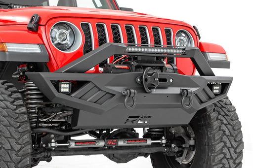 Jeep Wrangler JK JL JT Ribbed Front Winch Bumper by Magwarehouse.com