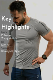 Apex T-shirt Light Grey by Fuaark Nz