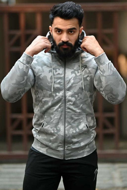 Camo Jacket Light Grey by Fuaark Nz