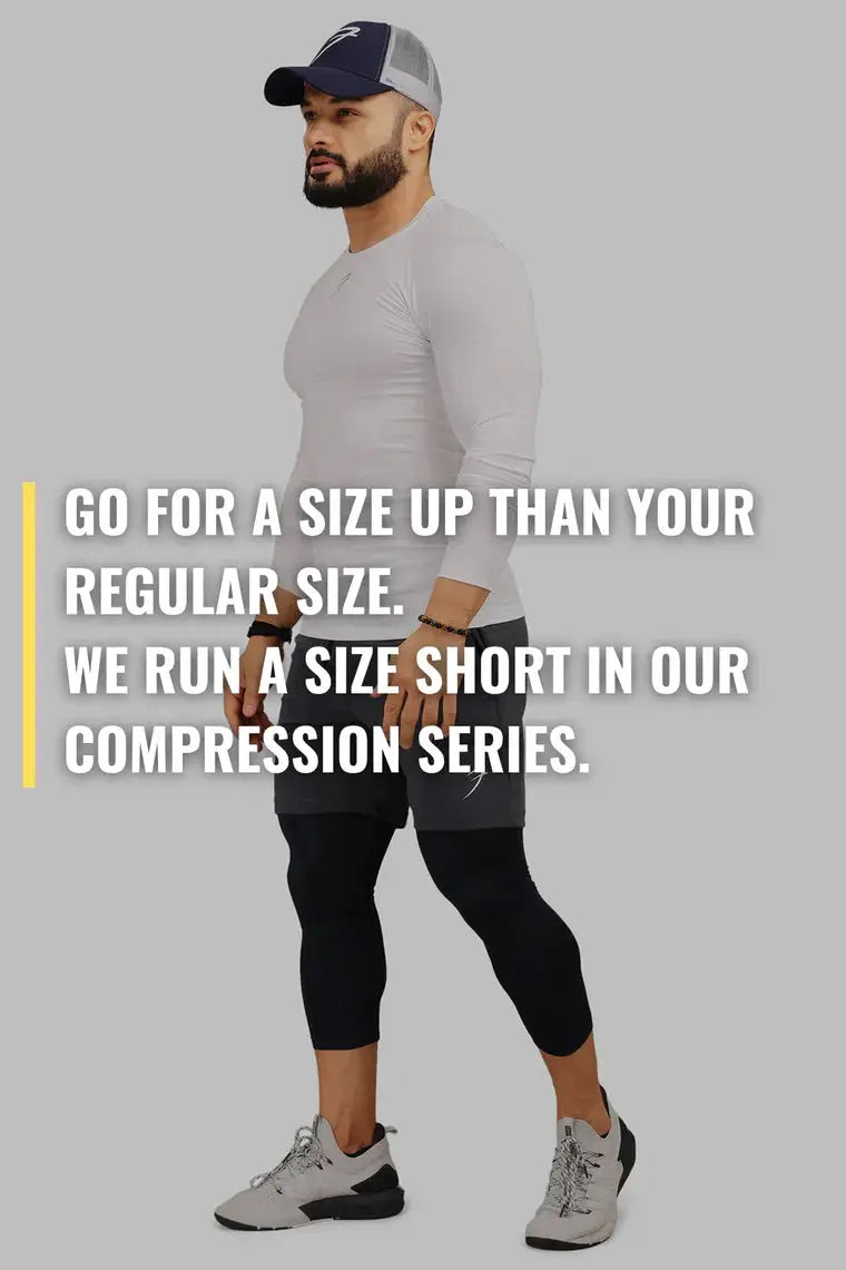High Neck Compression Full Sleeves T-shirt Black by Fuaark Nz