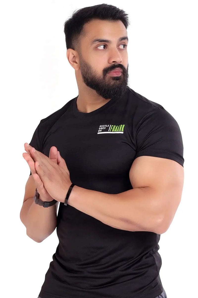 Emblem T-shirt Black by Fuaark Nz