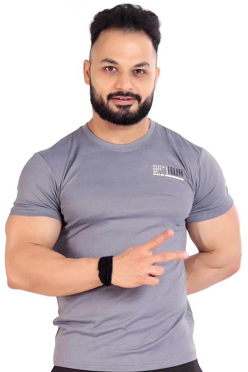 Emblem T-shirt Grey by Fuaark Nz